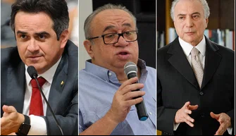 Ciro Nogueira, Heráclito Fortes e Michel Temer.