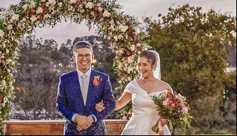 Randolfe Rodrigues e a esposa, Priscila Carnaúba