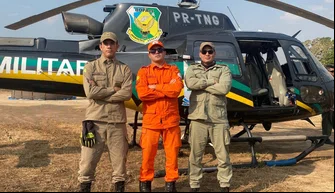 Equipe de combate a incêndios florestais no Piauí