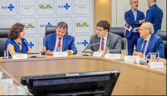 Pref. Silvio Mendes, Min. Wellington Dias, Gov. Rafael Fonteles e Min. da Saúde Nísia Trindade.
