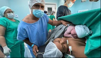 Nascimento do 1° bebê de 2025 em NMDER