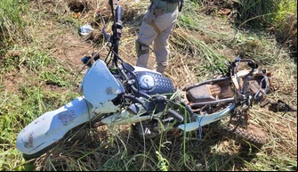 Acidente envolvendo moto em Geminiano